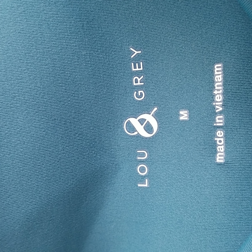 Loft Lou & Grey Teal And Cream Leggings Medium - image 3